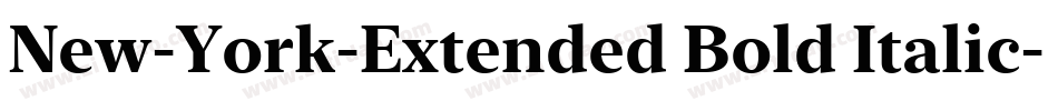 New-York-Extended Bold Italic字体转换